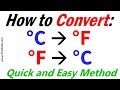 How to Convert From Fahrenheit to Celsius and Celsius to Fahrenheit - Quick and Easy Method