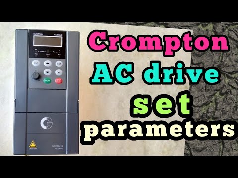 Crompton VFD PROGRAMMING | HOW TO SET PARAMETER | EXTERNAL SWITCH & potentiometer  Copy