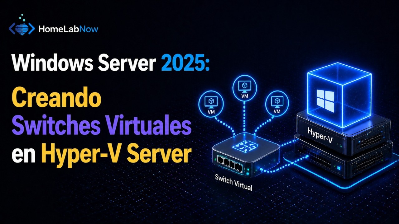 Windows Server 2025: 3. Creando Switches Virtuales en Hyper-V Server