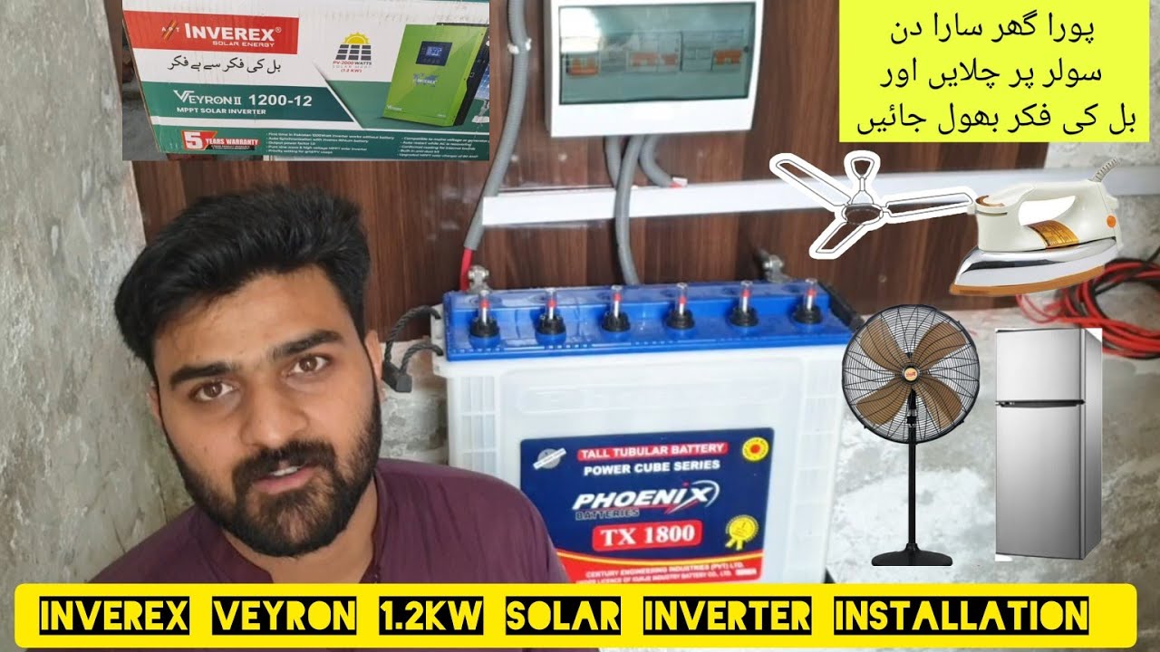 Inverex Veyron 1.2kw Solar Inverter Installation With Longi Solar