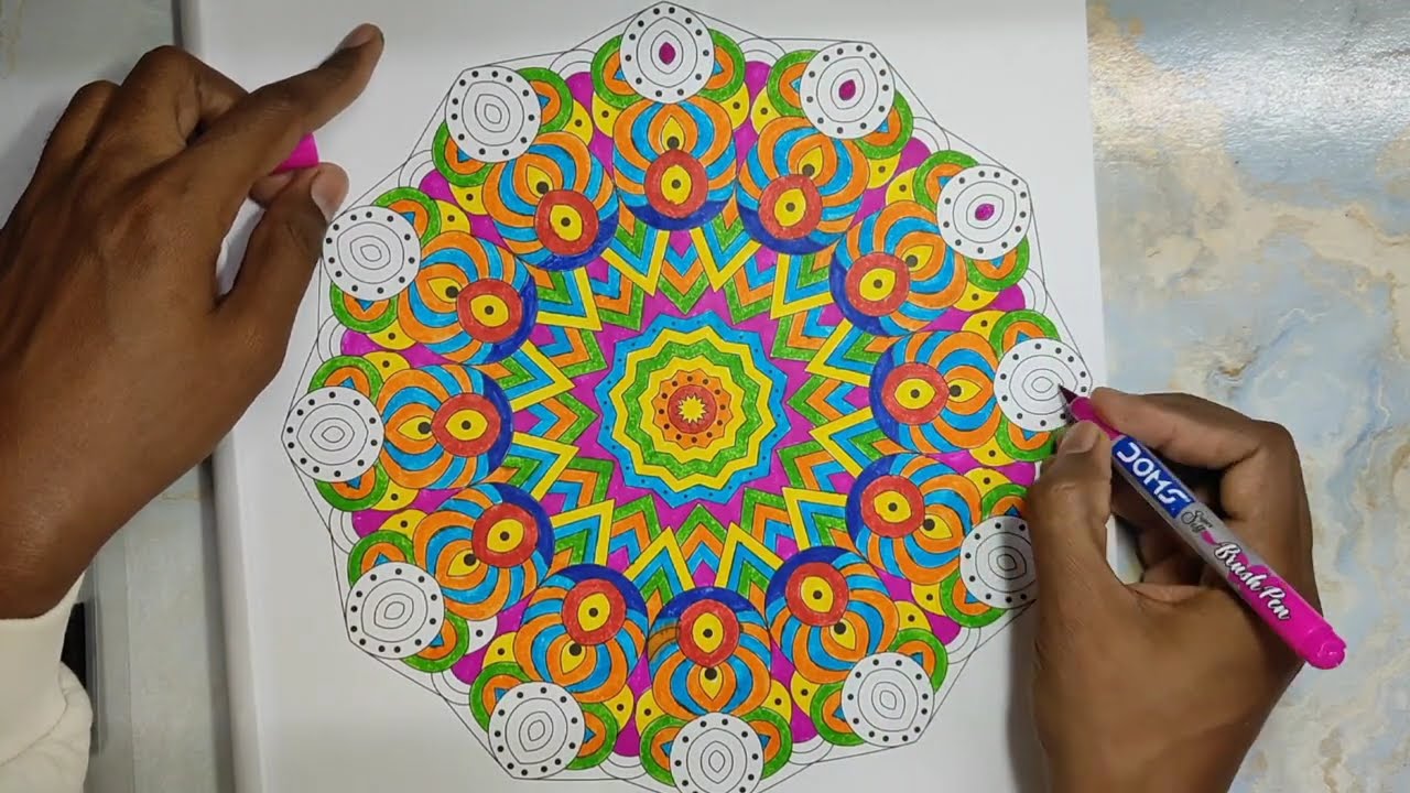 Mandala Art Drawing for Relaxation | Stress Relief & Mindfulness 