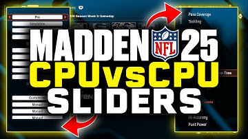 Madden 25: Best Gameplay Sliders For Franchise Mode! CPU vs CPU