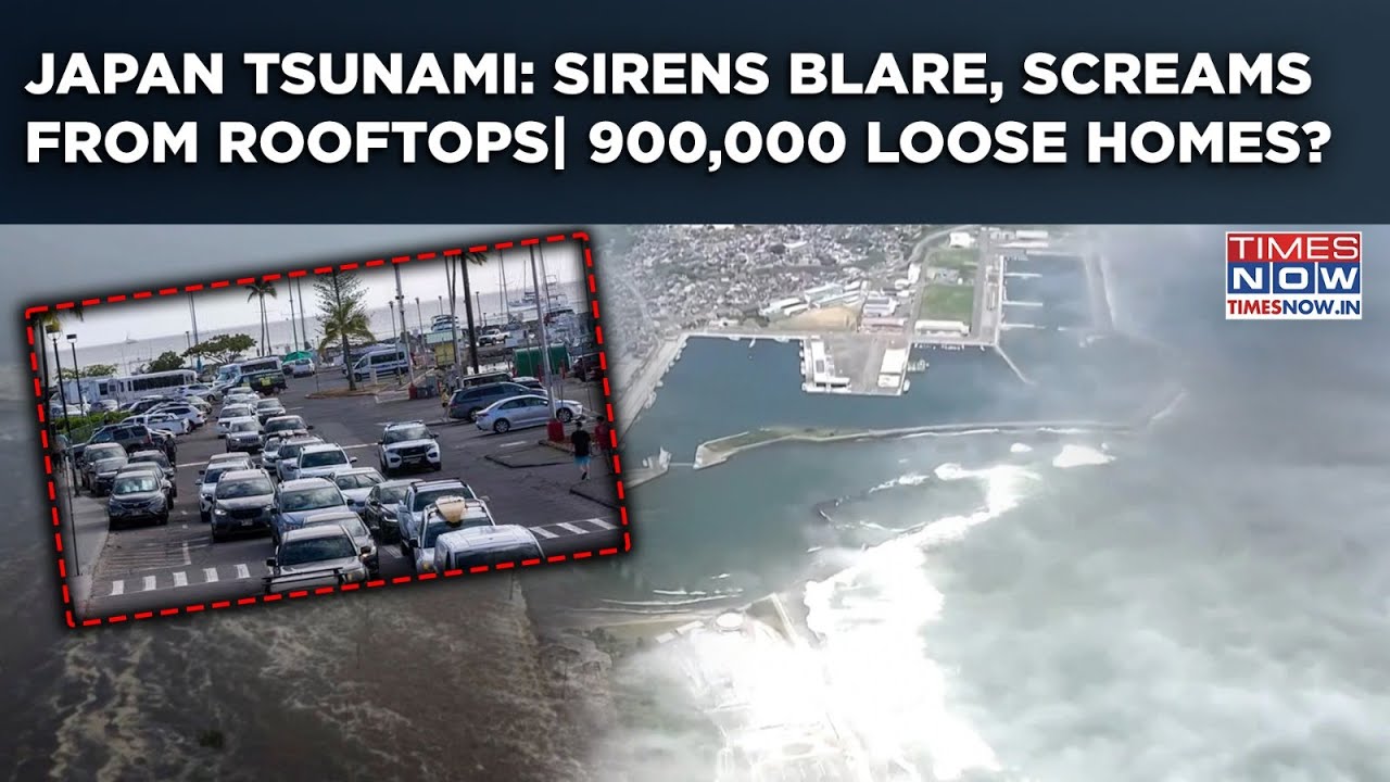 Tsunami Waves Spook Japan: Panic Grips| Sirens Blare, Screams From