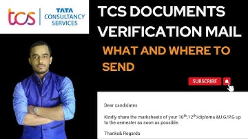 TCS Documents mail |Urgent Required documents mail from TCS |What to send in Documents mail from TCS
