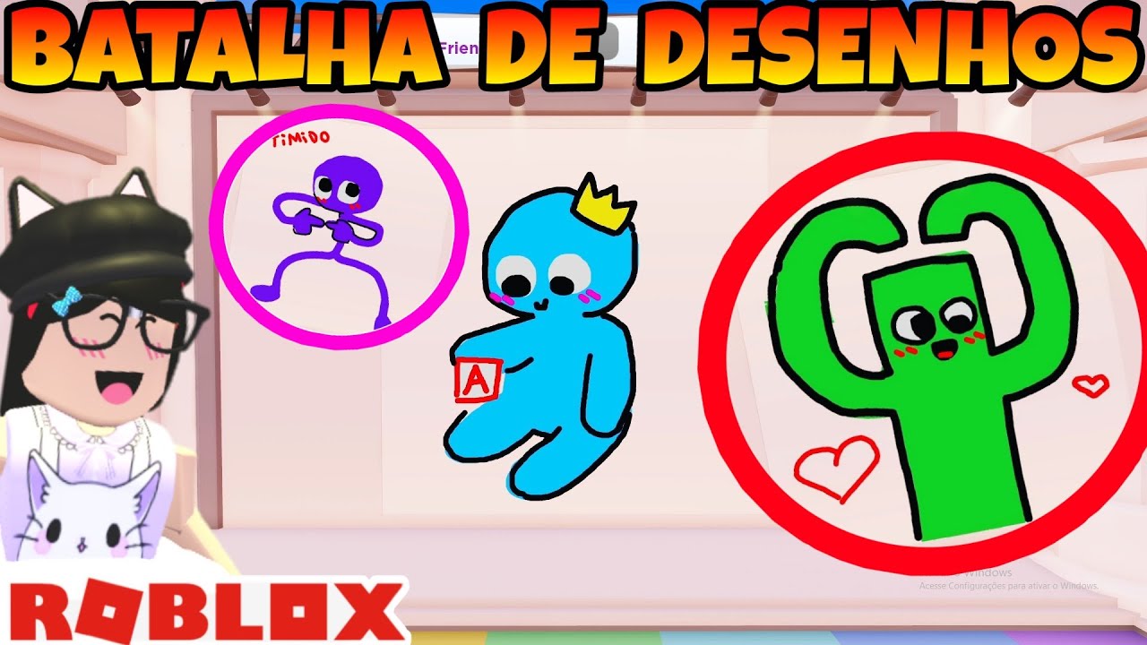 🎨 DESAFIO DESENHANDO os RAINBOW FRIENDS (Speed Draw Roblox) 