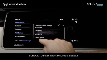 XUV700 How To Connect a Phone via Bluetooth