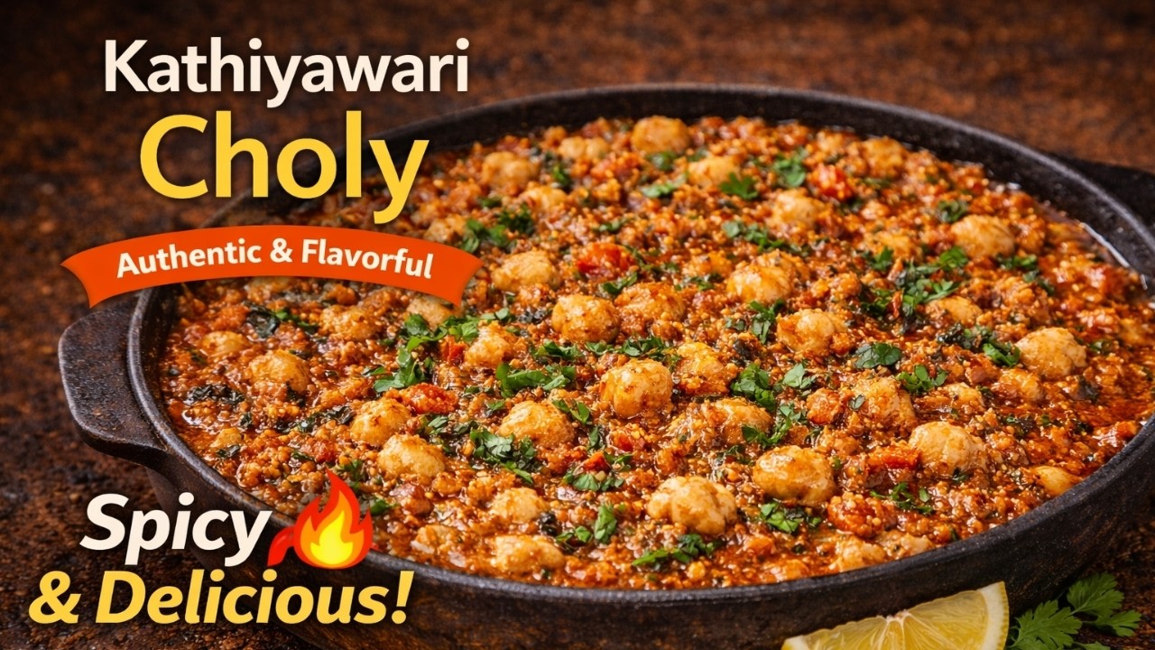 Kathiawari Cholay | Street Style Spicy Chana Recipe