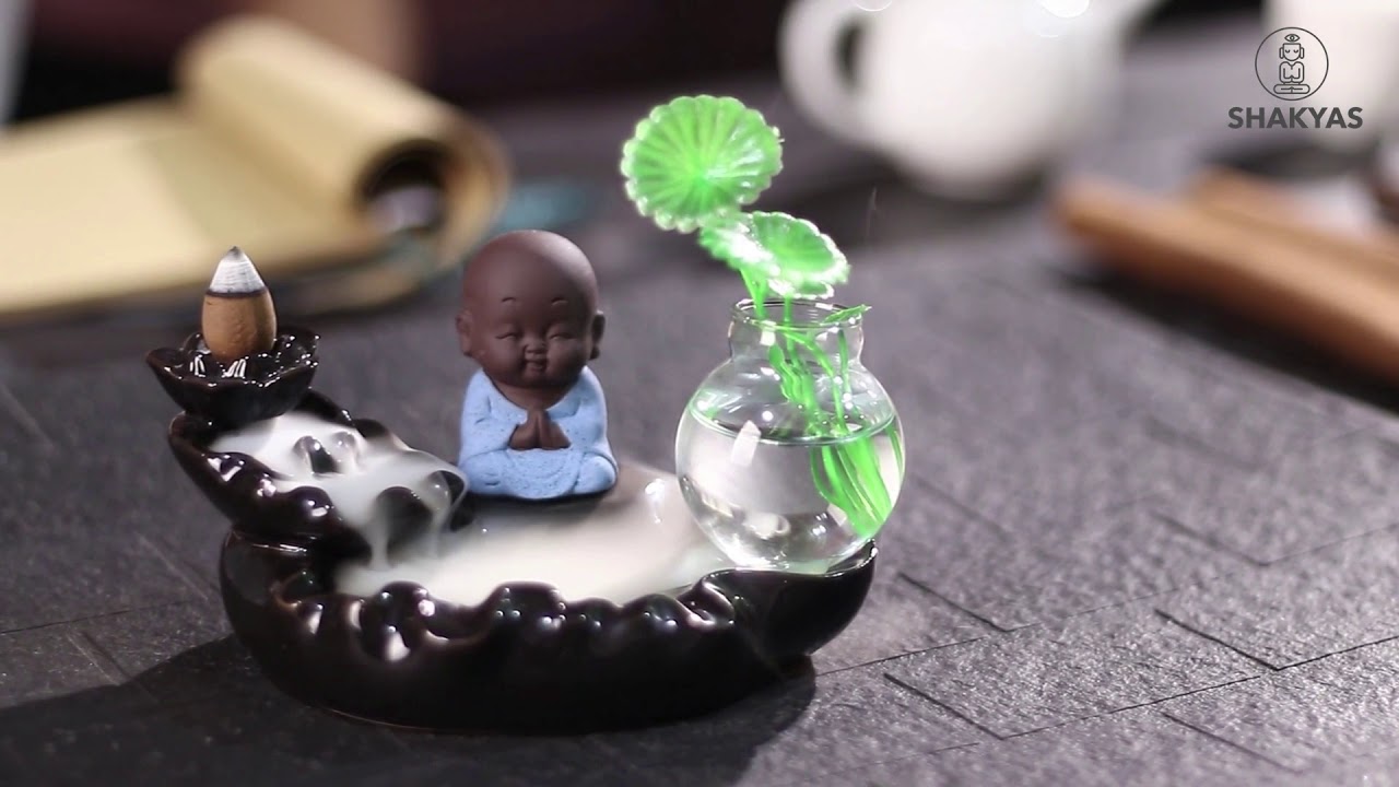 MONK BACKFLOW WATERFALL INCENSE BURNER 😍