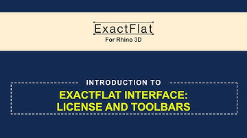 ExactFlat for Rhino 3D. Introduction to the Rhino Interface:  Rhino 3D License and Toolbars