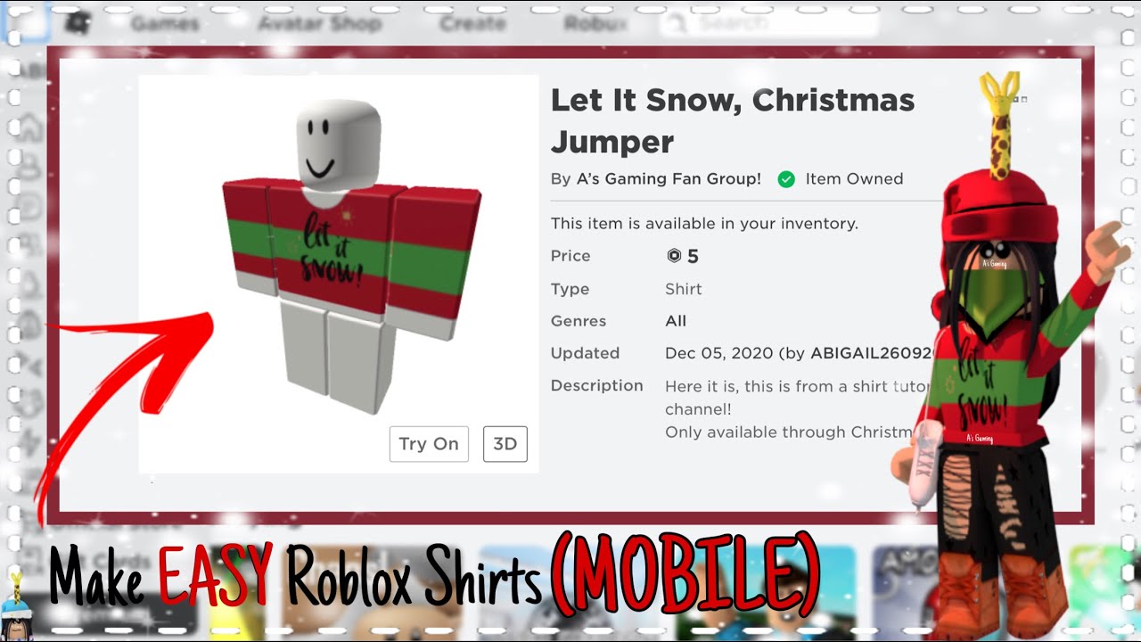 How To Make Simple Roblox Shirts Sell It Tutorial MOBILE Roblox 