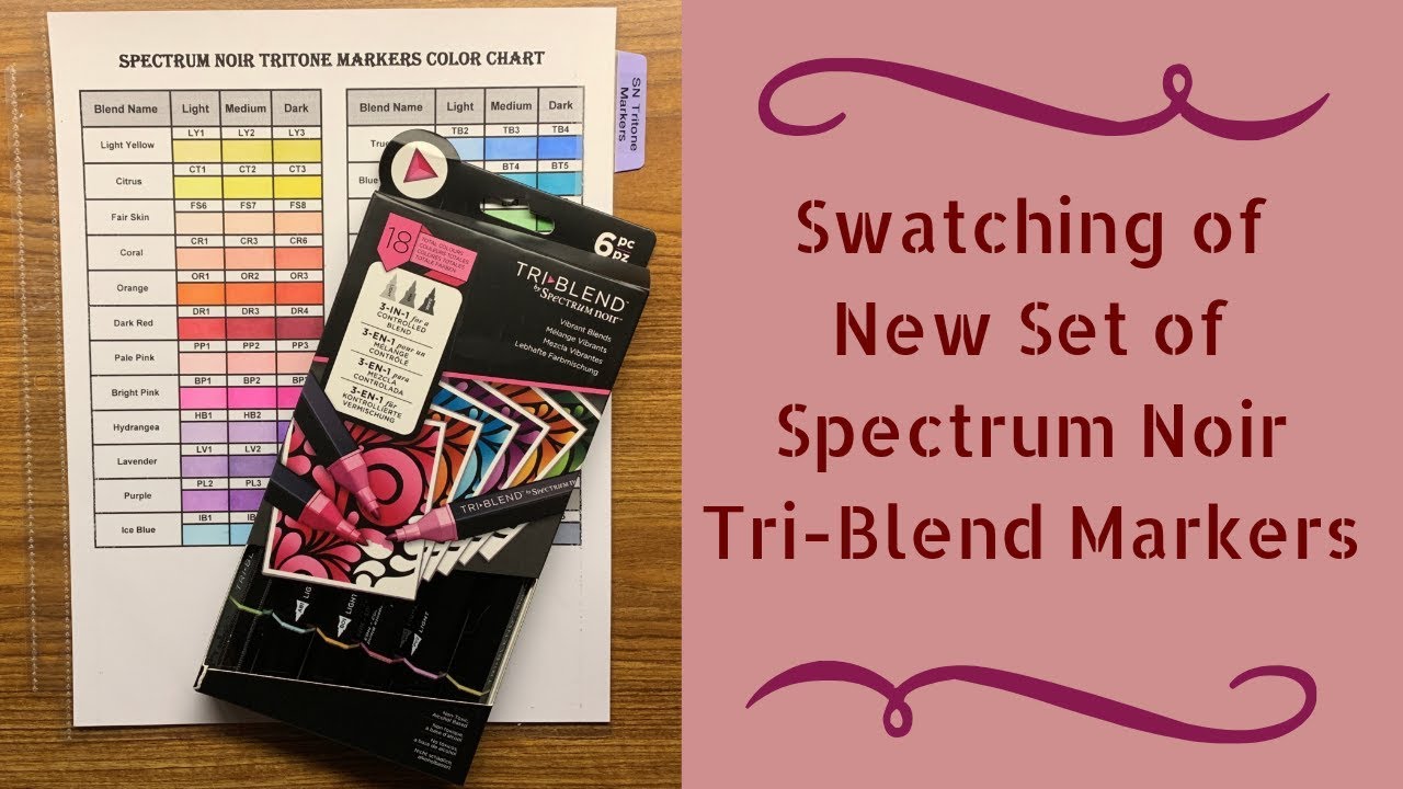 Spectrum Noir Tri Blend Markers Color Chart