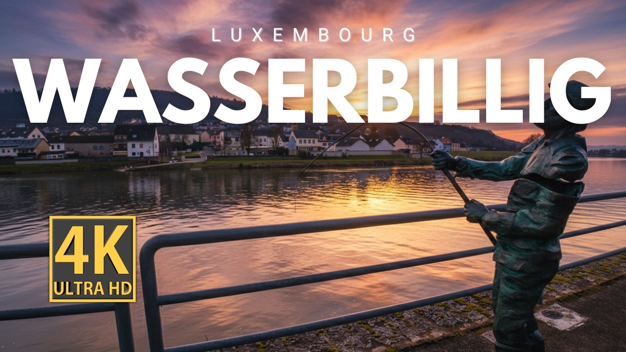 🇱🇺 Luxembourg 4K Silent Walk | Wasserbillig (Moselle, Town & Germany Border)
