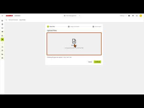 CLAAS connect – Comment importer des données de base