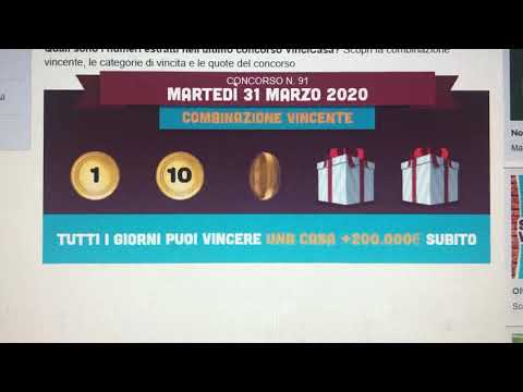 VinciCasa estrazione di martedì 31 marzo 2020