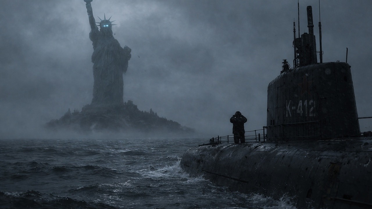 ТАЙНЫЙ ОСТРОВ СО СТАТУЕЙ ДО НЕБА ВСТРЕТИЛА СОВЕТСКАЯ ПОДЛОДКА. ОНА УХОДИТ ПОД ЗЕМЛЮ