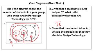 Venn Diagrams (Given that...)