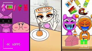 Emoji Color ASMR Mukbang Cartoon|| Frozen Noodle Prank on TungTungSahur #challenge #challenge #asmr
