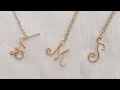 Diy wire alphabet letters/How to make wire initial pendant charms easy way/wire letters B,M,S making