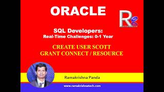 Oracle Database User Creation Tutorial| SCOTT | HR | CREATE USER, GRANT CONNECT and RESOURCE How To Create Oracle Table Using Oracle Sql Developer