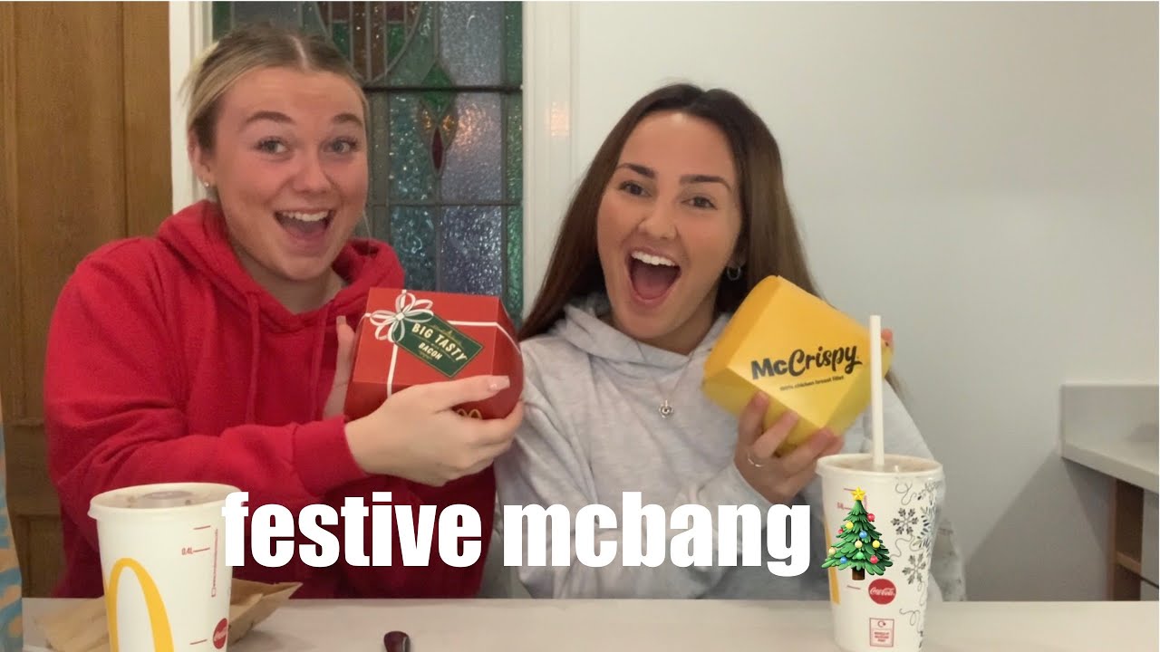 trying the ENTIRE McDonalds CHRISTMAS menu... VLOGMAS 2// rubes - YouTube