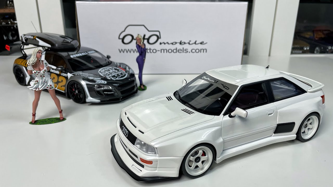 Audi 80 B4 Coupé RS2 Prior Design fehér 2021 modell autó 1:18 FÉLRETÉVE