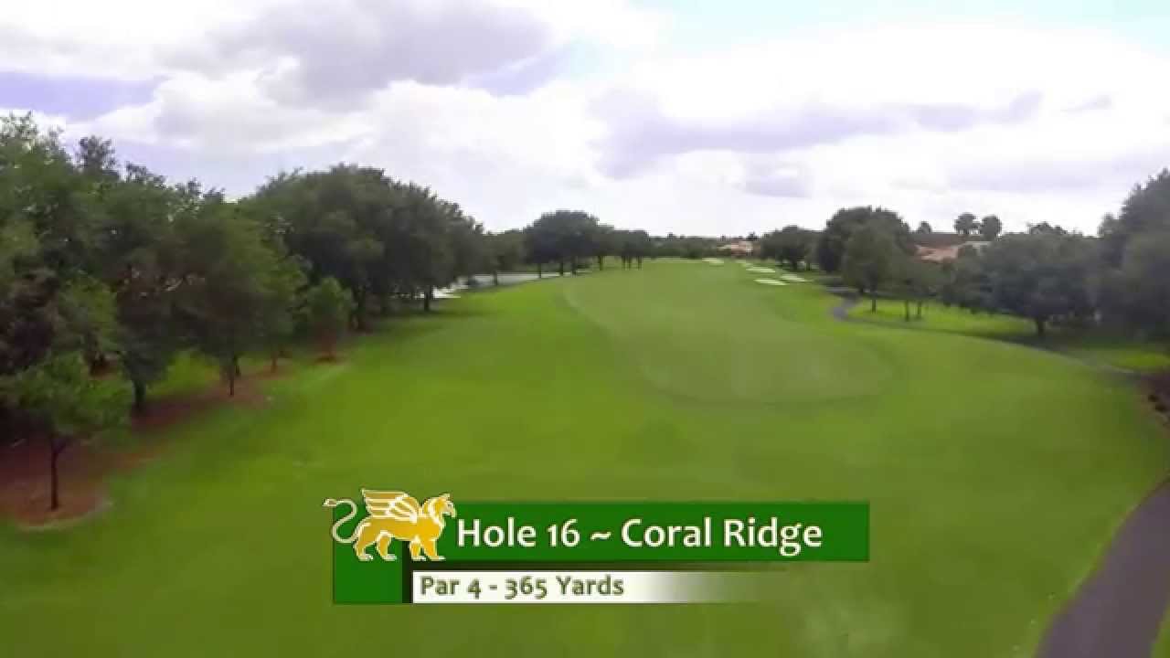 Hole #16 Coral Ridge - Aerial Fly Over