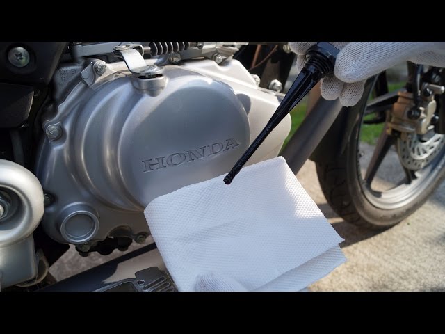 Honda CBF125 - Oil Level Check - YouTube