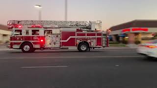 (Air horn) OCFA Truck 85 Responding Code 3