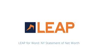 Famous LEAP for Word: New York Statement of Net Worth Wealth