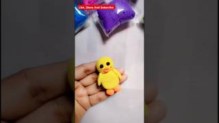 Make Adorable Duck🦆Keychain With Clay 😍 #diy #craft #shorts #youtube