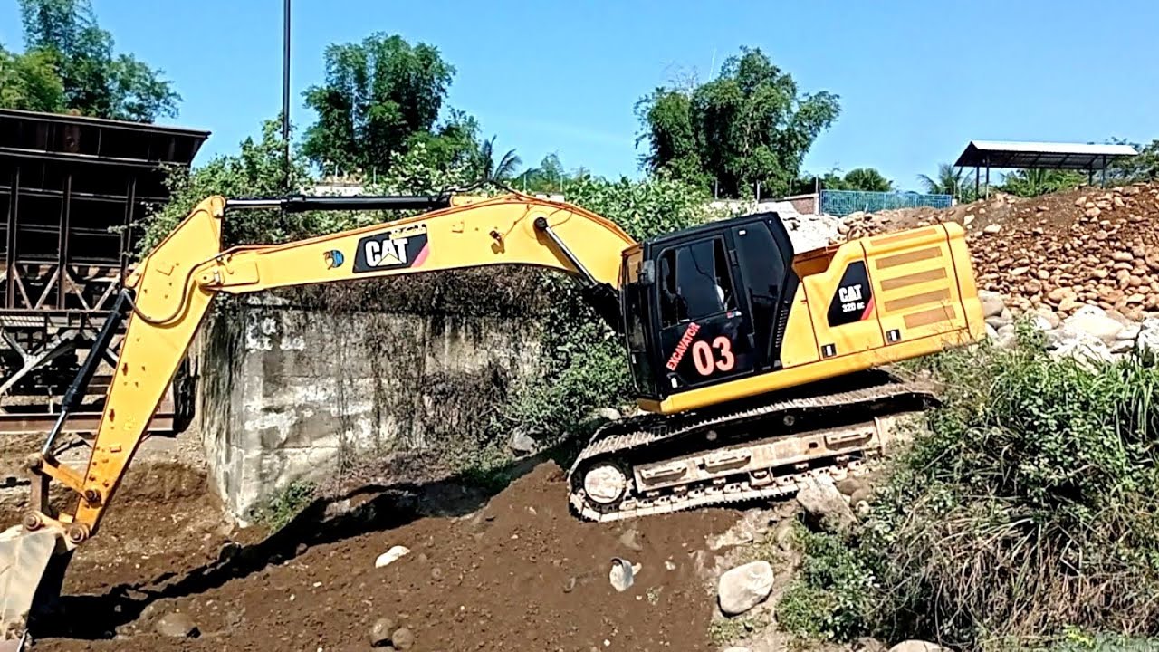 Caterpillar 320GC Excavator Digging Rock Part 03 | Excavator Working ...