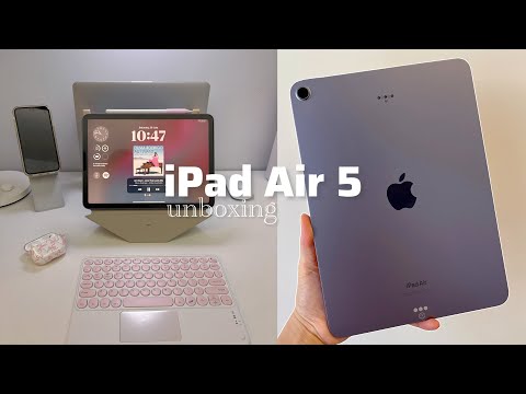 💜 iPad Air 5 & accessories Unboxing ‪@Apple‬ #ipad