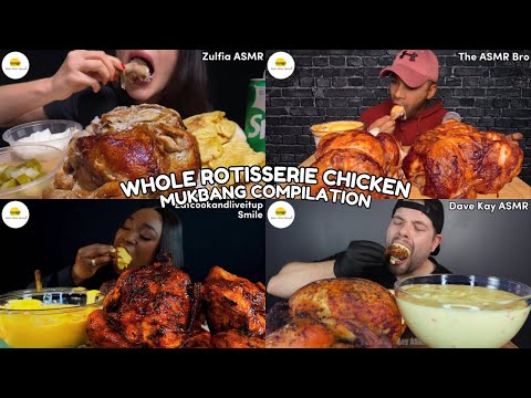 ASMR | WHOLE ROTISSERIE CHICKEN MUKBANG COMPILATION |