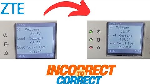 ZTE Rectifier Wrong Load Display | ZTE Rectifier Settings