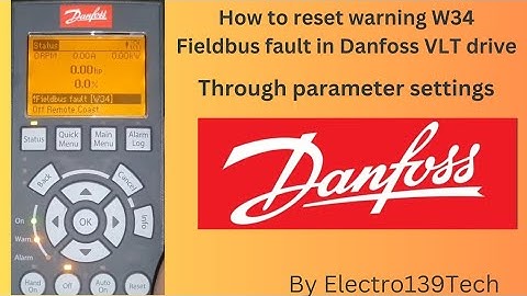 How to reset warning W34 Fieldbus fault in Danfoss VLT drive #danfoss  #warning  #W34