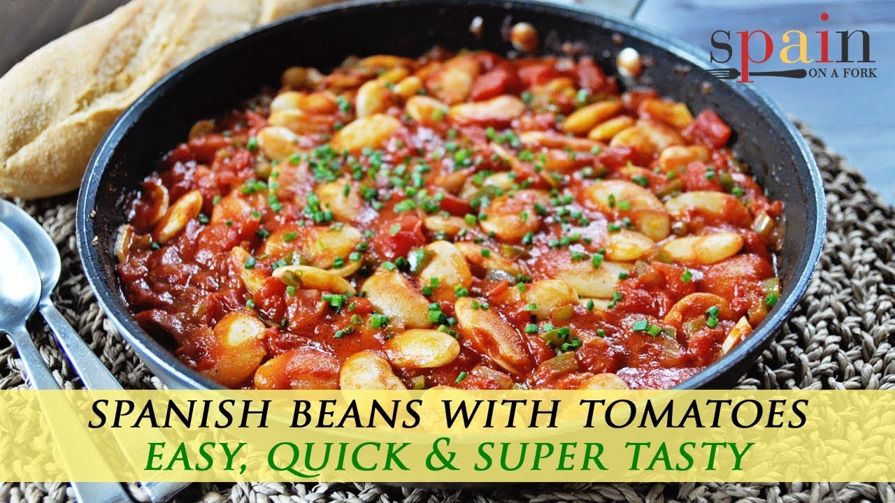 Spanish Beans with Tomatoes and Onions