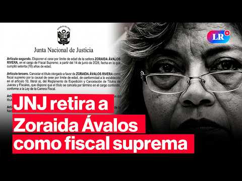 JNJ REMOVES ZORAIDA ÁVALOS AS SUPREME PROSECUTOR DUE TO AGE LIMIT #LR