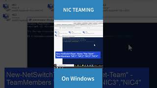 How to config NIC TEAMING on Windows #shorts
