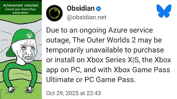 XBOX LIVE IS DOWN. THE OUTER WORLDS 2 LAUNCH IS RUINED. MICROSOFT AZURE SERVERS GET ATTACKED.