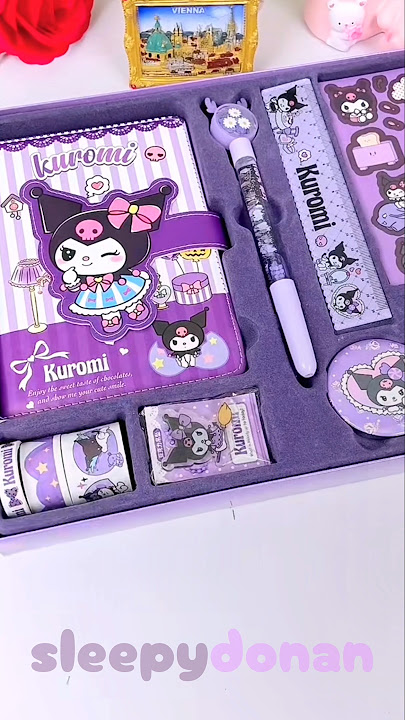 your fav kuromi stationery set🤩 #backtoschool #kuromi #sanrio #stationery