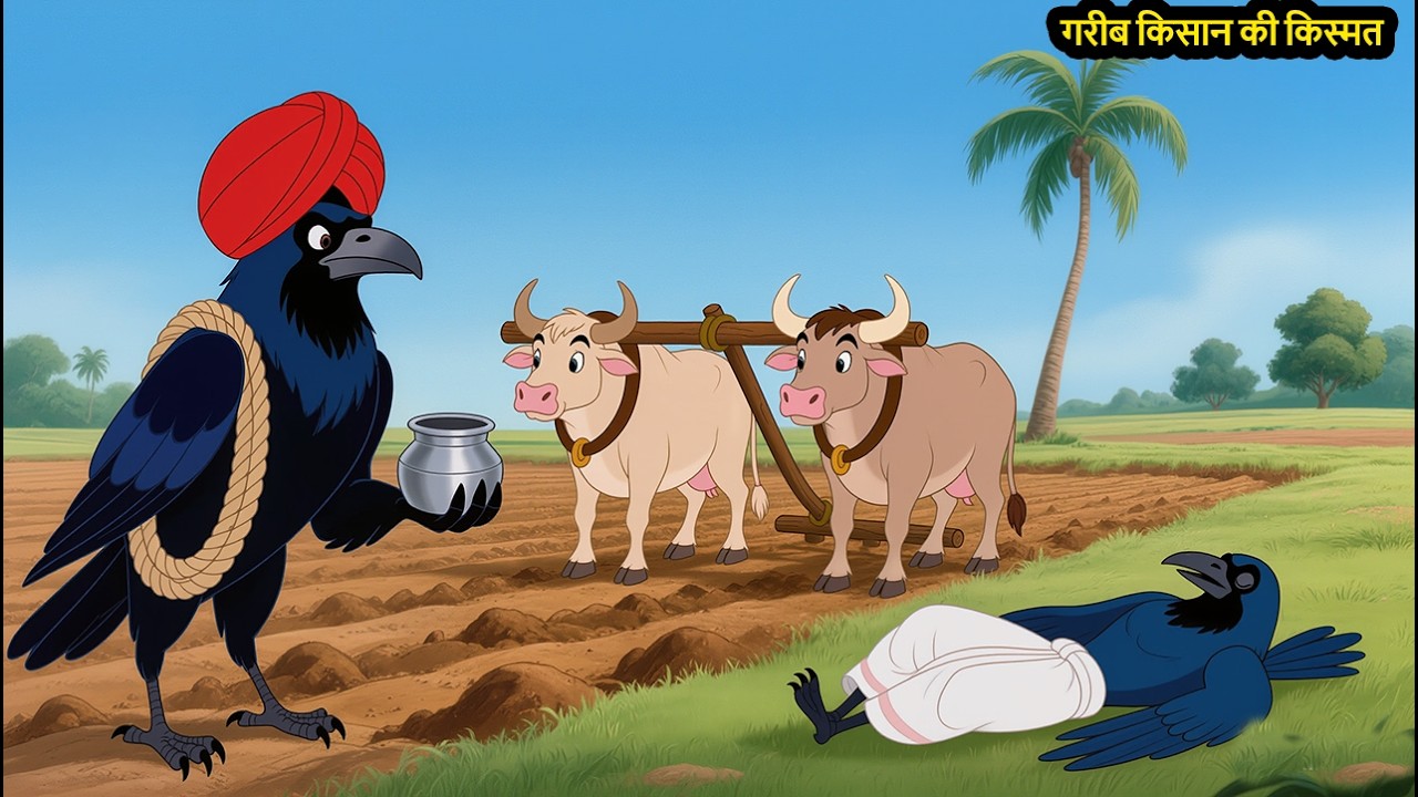 गरीब Crow किसान की किस्मत    Poor framer Crow luck