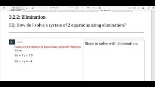 3.2.2 Elimination
