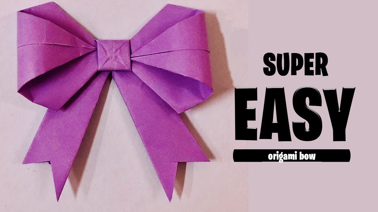 Origami bow made EASY YouTube