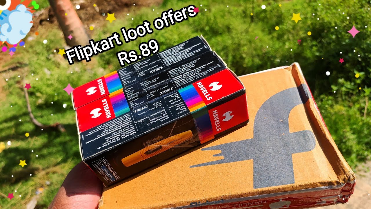 Flipkart loot offers🤯|| HAVELLS Torch Light Pack of 3 ₹89🤯 
