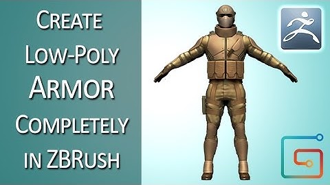 How to create armor completely in ZBrush - hi & low-poly version (real-time video preview=