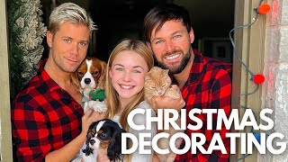 HOW DADS DECORATE FOR CHRISTMAS! VLOGMAS DAY 2!!! Disney Trees, Lights, Eggnog, Traditions \& More!