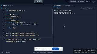 Python Program to Find HCF