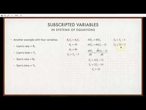 Saxon Algebra I Lesson 79: Subscripted Variables in Systems