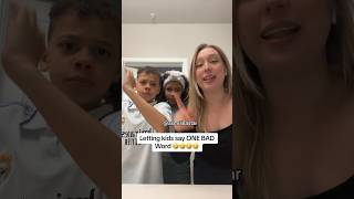 Letting Kids Say One Bad Word Gone Wrong 🤣🤣🤣