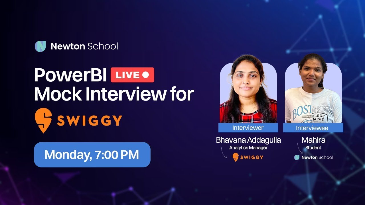 PowerBI Live Mock Interview for Swiggy | Newton School